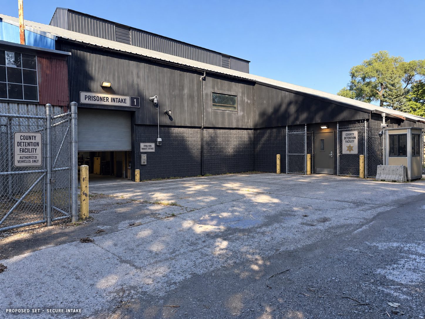 County Detention Intake — concept rendering of a proposed exterior redress at Digital Canaries, Hamilton