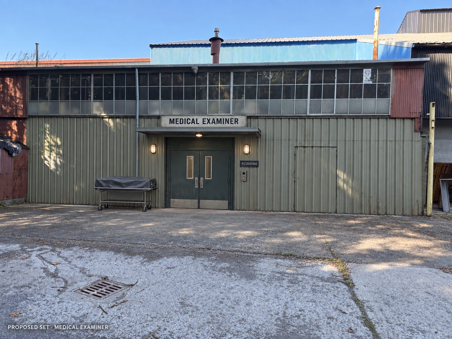Medical Examiner's Office — concept rendering of a proposed exterior redress at Digital Canaries, Hamilton