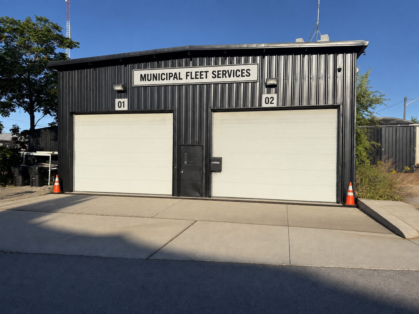 Municipal Fleet Garage — concept rendering of a proposed exterior redress at Digital Canaries, Hamilton