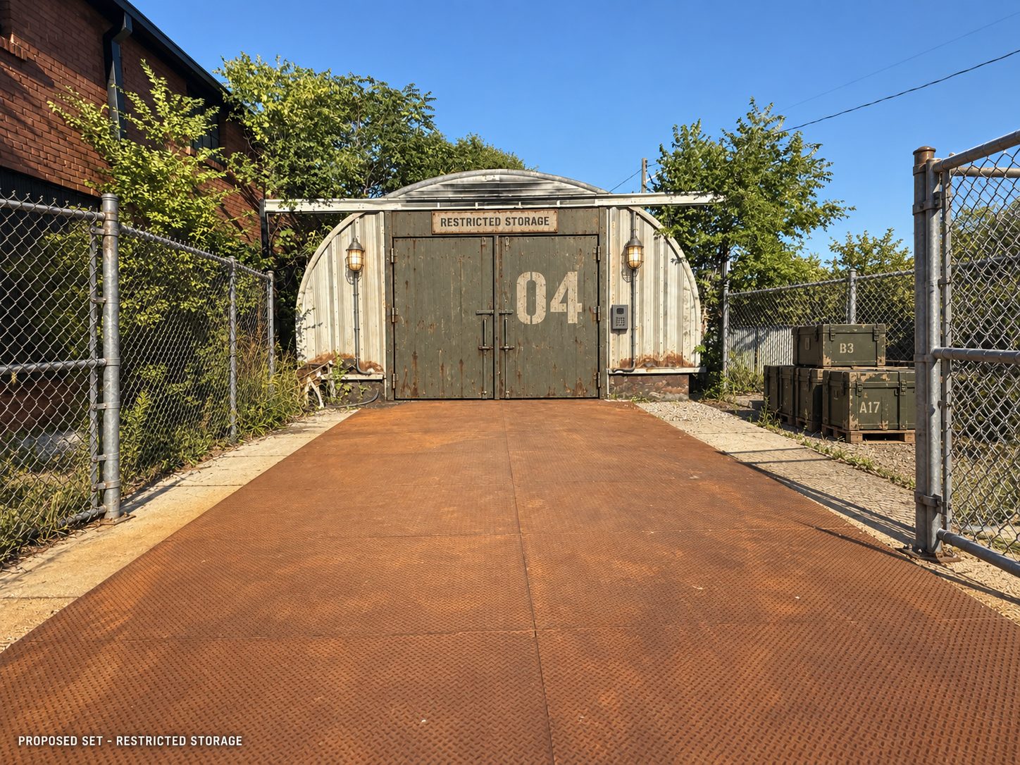 Restricted Storage Quonset — concept rendering of a proposed exterior redress at Digital Canaries, Hamilton
