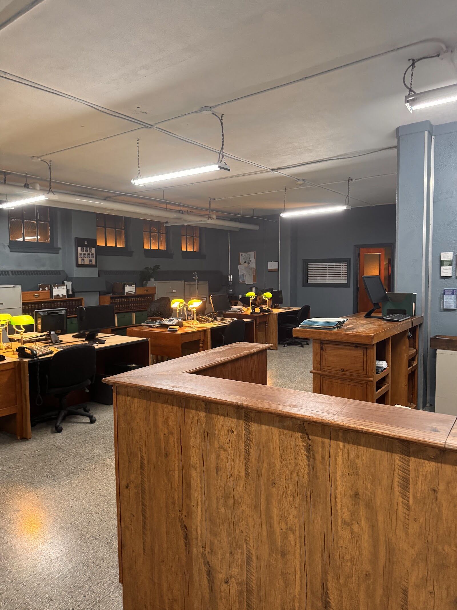 Police Bullpen — standing set at Digital Canaries