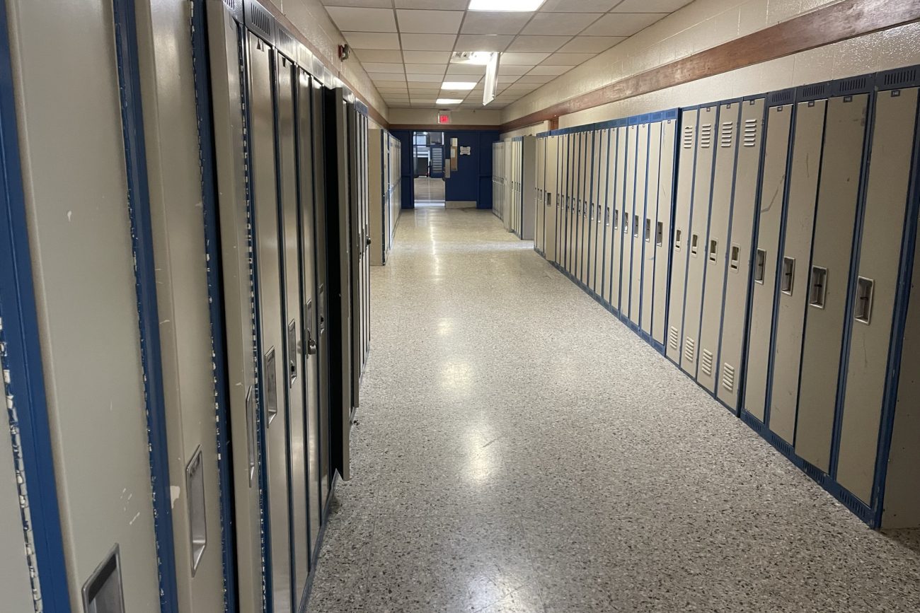 School Lockers Corridor — angle 2